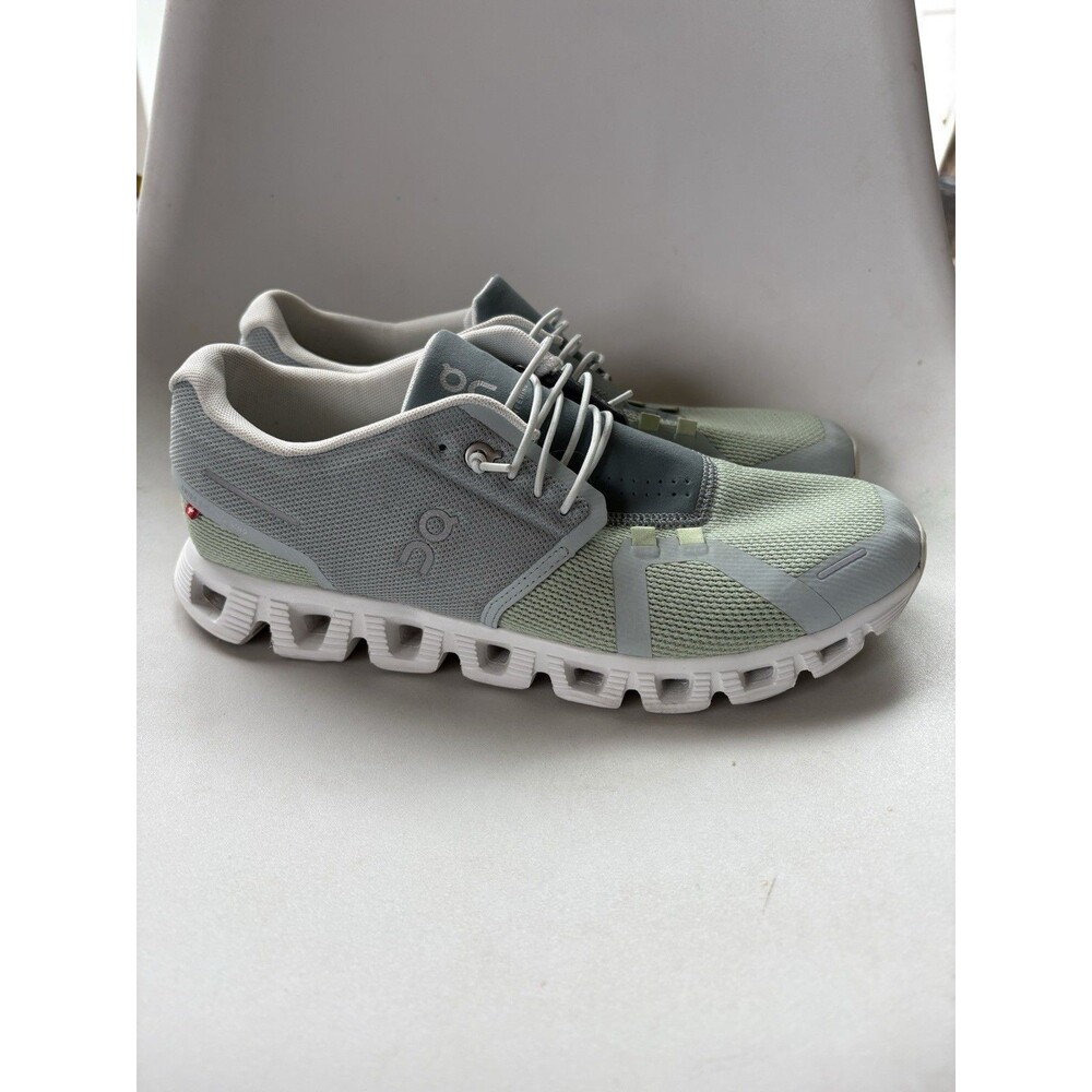 On Cloud 5 Shoes Women Size 9.5 Green Mesh Running Sneaker Lightweight